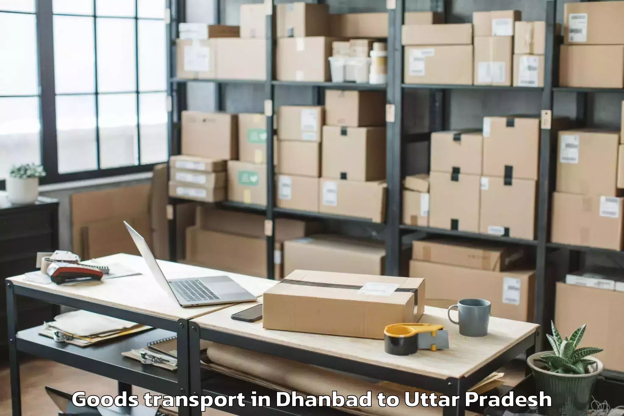 Book Dhanbad to Captainganj Goods Transport Online